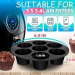 Silicone Cupcake Pan for Air Fryer - 7 Cups