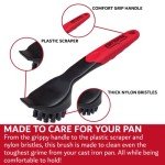 Chef Master Cast Iron Scrub Brush with Grip