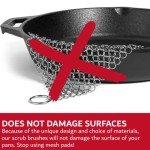 Chef Master Cast Iron Scrub Brush with Grip