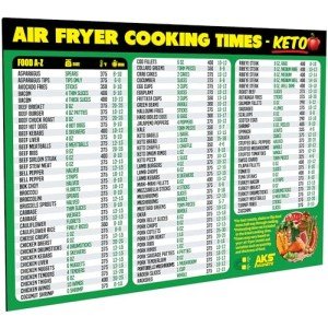 Keto Air Fryer Cooking Times Cheat Sheet Magnet