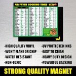 Keto Air Fryer Cooking Times Cheat Sheet Magnet