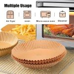 Round Disposable Air Fryer Paper Liners - 125 PCS