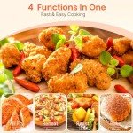Compact 2.1QT Air Fryer with 4 Cooking Functions