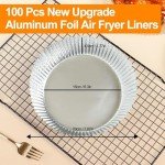 100 PCS Non-Stick Aluminum Foil Air Fryer Liners