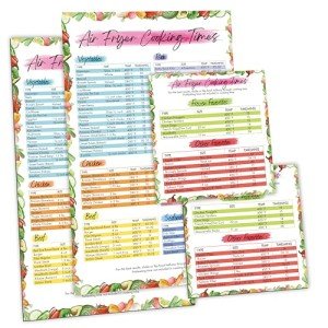 Air Fryer Cheat Sheet Set with Labels