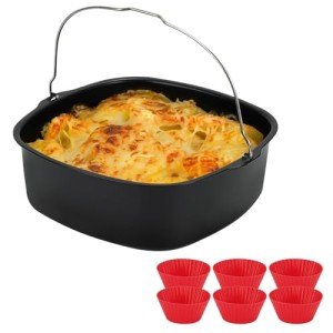 8-Inch Non-Stick Air Fryer Cake Pan Set
