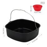 8-Inch Non-Stick Air Fryer Cake Pan Set