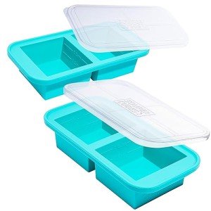 Aqua Silicone Freezer Molds - 2 Pack