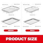 Stainless Steel Air Fryer Basket and Baking Tray