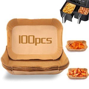 100 Pcs Rectangular Air Fryer Baking Liners