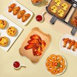 100 Pcs Rectangular Air Fryer Baking Liners