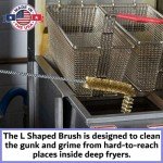 L-Shaped Fryer Cleaning Brush with Long Handle