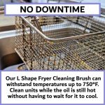 L-Shaped Fryer Cleaning Brush with Long Handle