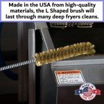 L-Shaped Fryer Cleaning Brush with Long Handle