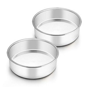 TeamFar 6-Inch Stainless Steel Cake Pan Set