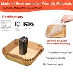 Square Air Fryer Paper Liners 120 Pack - 8 Inch