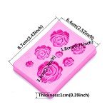 2-Pack Rose Silicone Molds for Cake Decorating