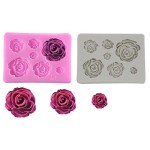 2-Pack Rose Silicone Molds for Cake Decorating