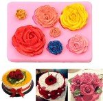 2-Pack Rose Silicone Molds for Cake Decorating