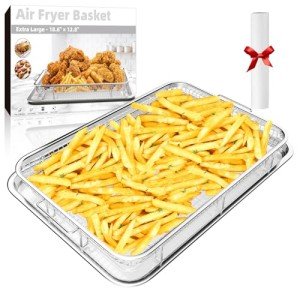 Large Air Fryer Basket Set with Parchment Papers