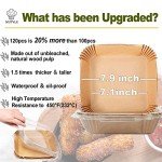 Square Air Fryer Disposable Paper Liners - 120 Pcs