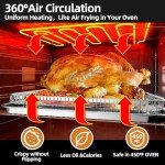 Large Air Fryer Basket Set with Parchment Papers