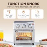 Elite Gourmet 8.5Qt Air Fryer Oven, Stainless Steel