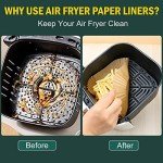 Non-Stick Square Parchment Liners for Air Fryers