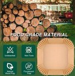 Non-Stick Square Parchment Liners for Air Fryers