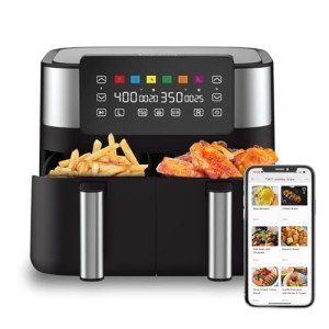 JOYAMI 8QT Dual Basket Air Fryer - 6-in-1