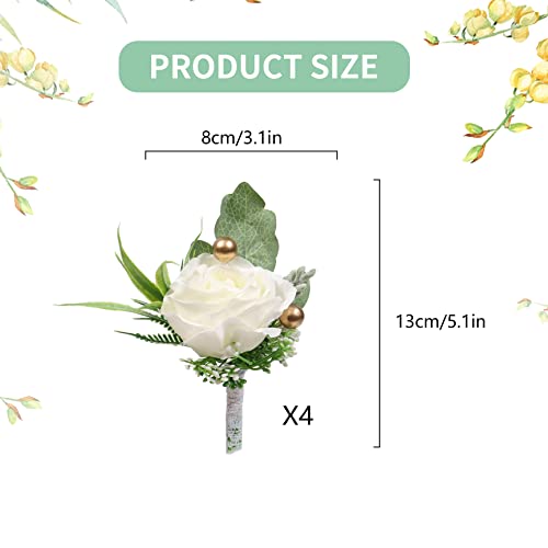 Handmade Rose Boutonnieres for Weddings and Proms