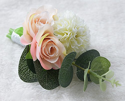 White Wedding Boutonnieres for Men and Women