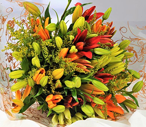 Asiatic Lily Luxury Gift Bouquet with Card