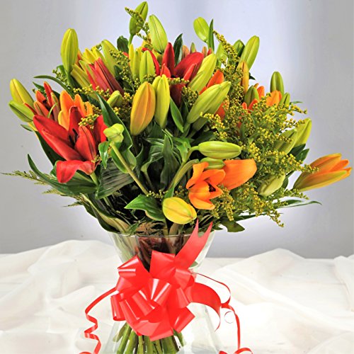 Asiatic Lily Luxury Gift Bouquet with Card