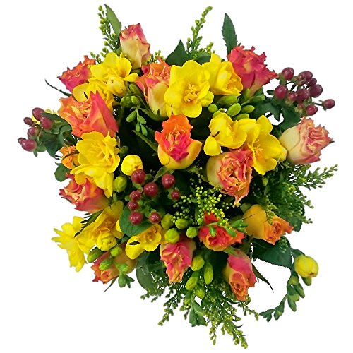 Fresh Rose and Freesia Bouquet by Florists