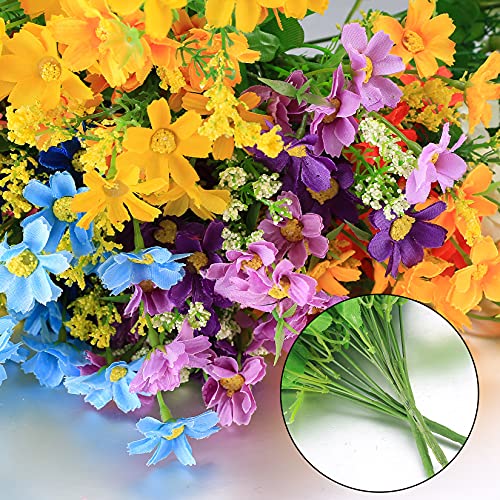 6-Pack Silk Daisy Wildflowers for Indoor/Outdoor Decor