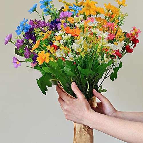 6-Pack Silk Daisy Wildflowers for Indoor/Outdoor Decor