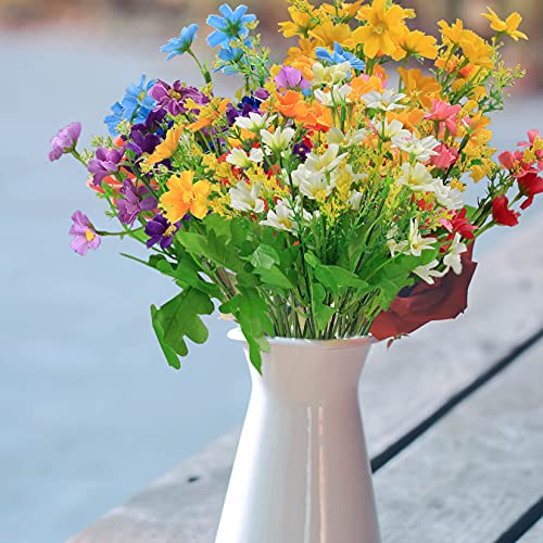 6-Pack Silk Daisy Wildflowers for Indoor/Outdoor Decor