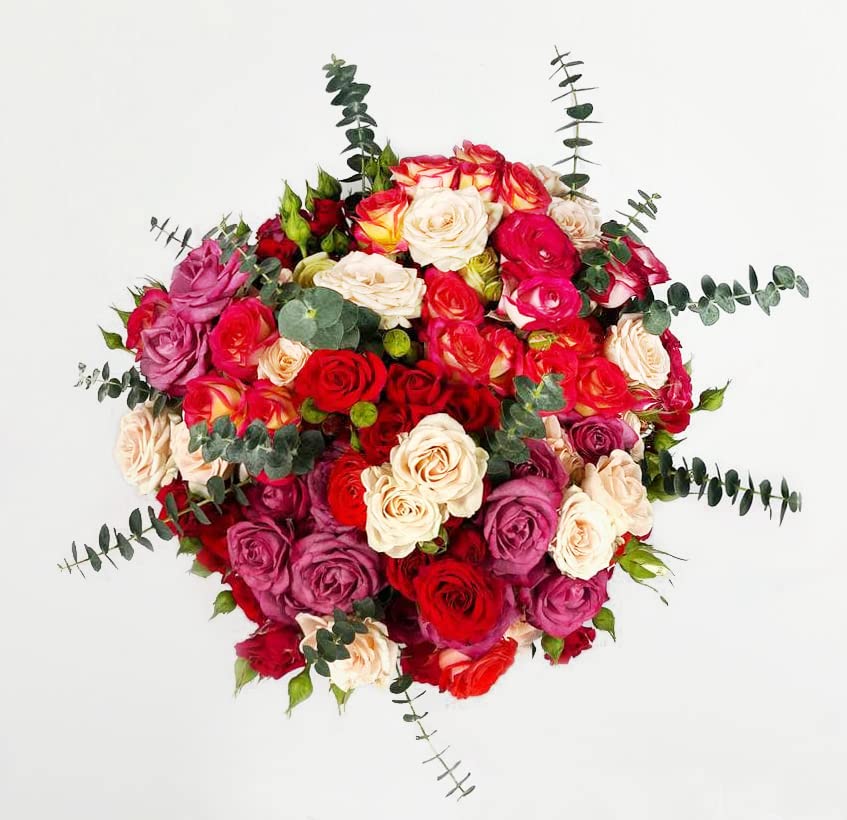 Mixed Roses -Fresh Flower Delivered Next Working Day Free Uk Delivery-Perfect For Birthday-Thank You-Congratulations-Get Well Soon-Best Gift-Beautiful Fresh Bouquet-Anniversary… (8943223089)