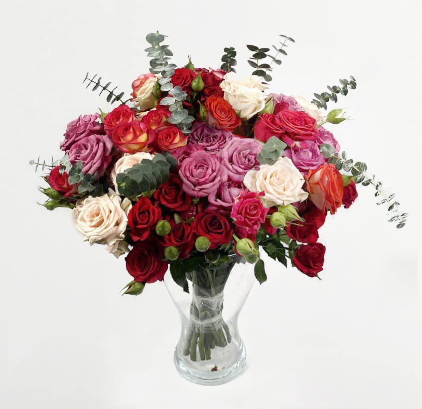 Mixed Roses -Fresh Flower Delivered Next Working Day Free Uk Delivery-Perfect For Birthday-Thank You-Congratulations-Get Well Soon-Best Gift-Beautiful Fresh Bouquet-Anniversary… (8943223089)