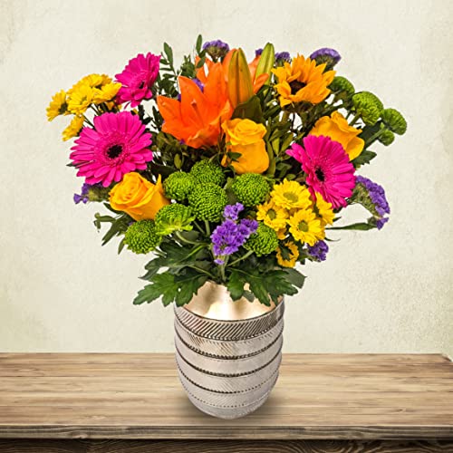 Vibrant Value Hand Tied Flower Bouquet Stunning Fresh Flowers Just for Mom Delivered Next Day Prime Delivery Perfect for Mothers Day Fresh Cut Flower Gift Bouquet
