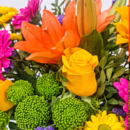 Vibrant Value Hand Tied Flower Bouquet Stunning Fresh Flowers Just for Mom Delivered Next Day Prime Delivery Perfect for Mothers Day Fresh Cut Flower Gift Bouquet