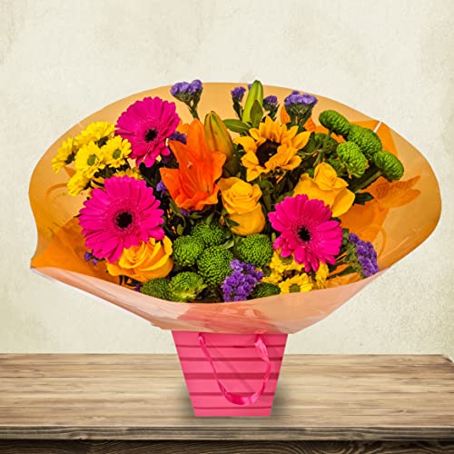 Vibrant Value Hand Tied Flower Bouquet Stunning Fresh Flowers Just for Mom Delivered Next Day Prime Delivery Perfect for Mothers Day Fresh Cut Flower Gift Bouquet