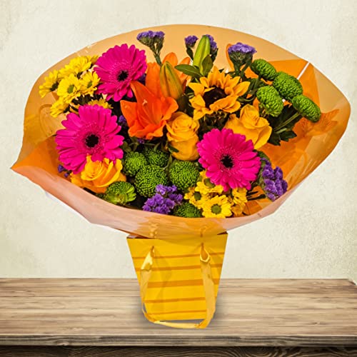 Vibrant Value Hand Tied Flower Bouquet Stunning Fresh Flowers Just for Mom Delivered Next Day Prime Delivery Perfect for Mothers Day Fresh Cut Flower Gift Bouquet