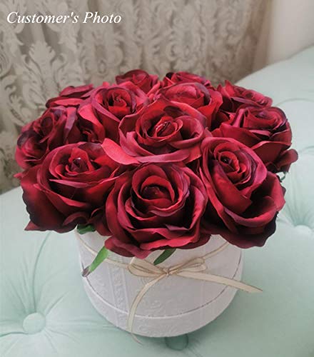 Burgundy Blossom Roses - Artificial Bouquet