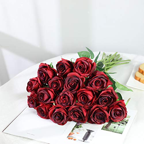 Burgundy Blossom Roses - Artificial Bouquet