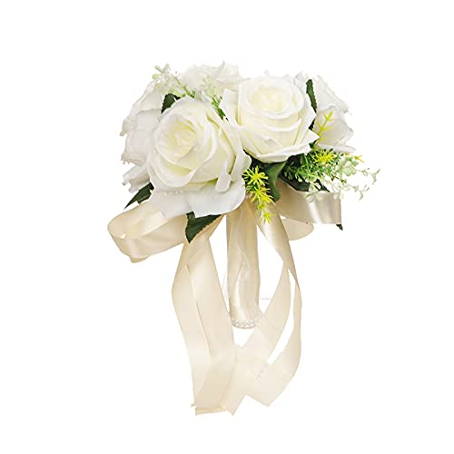 Artificial Rose Bridal Bouquet - 9 Inches