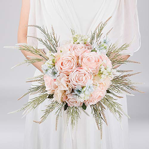 Handmade Pink Rose Bridal Bouquet