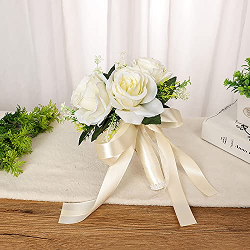 Artificial Rose Bridal Bouquet - 9 Inches