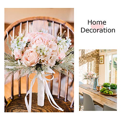 Handmade Pink Rose Bridal Bouquet